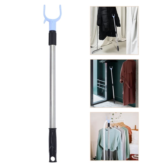 WEUVEB 1Pack Clothes Reach Rod Plastic Adjustable Length Ceiling Reaching Pole For Use