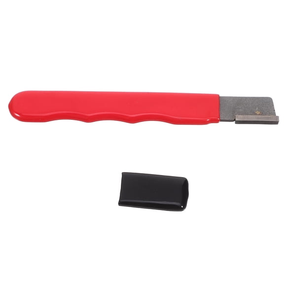 WEUVEB 1Pack Compact Red Sharpener for Sharpening Outdoor Use Garden Tool 12.50X1.60X0.60CM