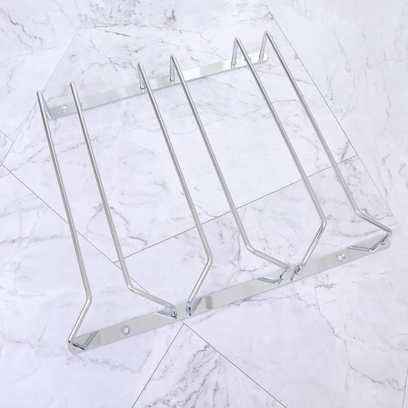 WEUVEB 1Pack Goblets Hanging Rack Metal Wine Glass Holder for Kitchen Bar Dining Room Under Cabinet