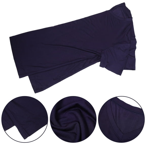 WEUVEB Men's Navy V-Neck T-Shirt Recycled Fiber Breathable Comfortable Casual Shirt for Men