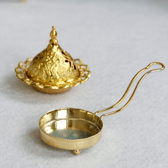 WEUVEB 1Pack Mini Tower Shape Candlesticks Holders For Candles Golden Decor