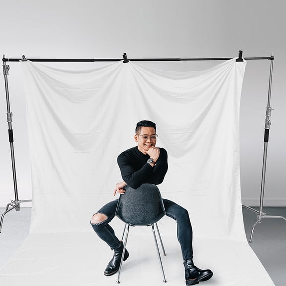 WEUVEB 1Pack Picture Backdrop White Cotton Cloth for Scene Layout and Party Decoration