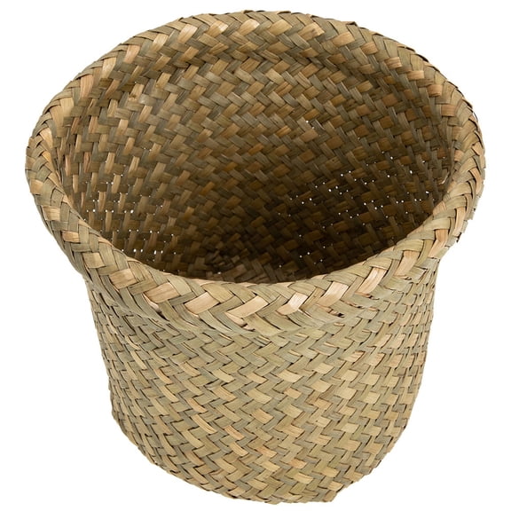 WEUVEB Round Woven Basket Small Wicker for Homeowners Daily Use 1Pack