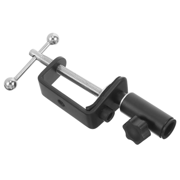 WEUVEB Over The Table Rod Stand Black with Desk Clamp and Stability Features