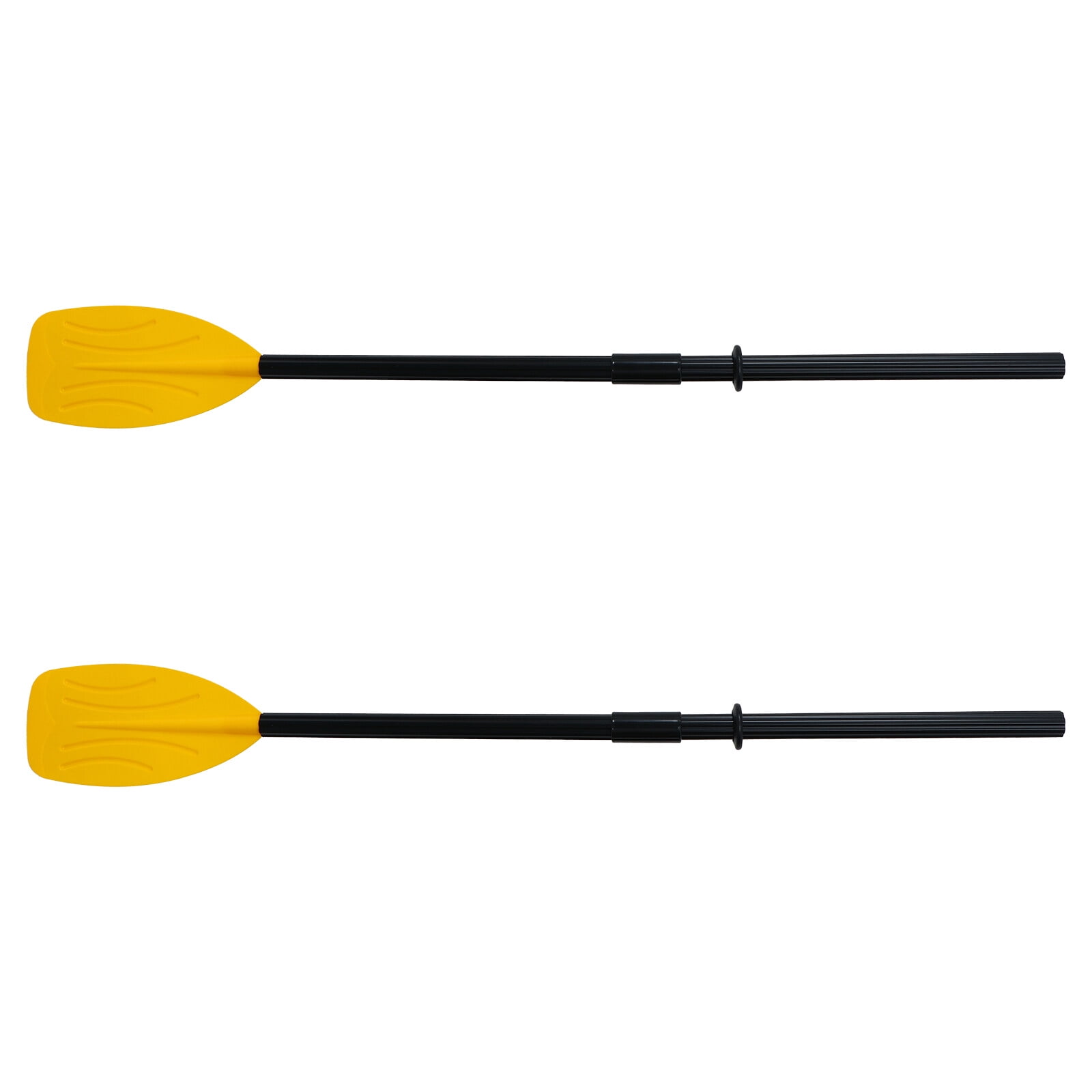 WEUVEB 1 Pair Black French Style Boat Paddles Detachable Plastic Kayak Canoe Rowing Accessories Set