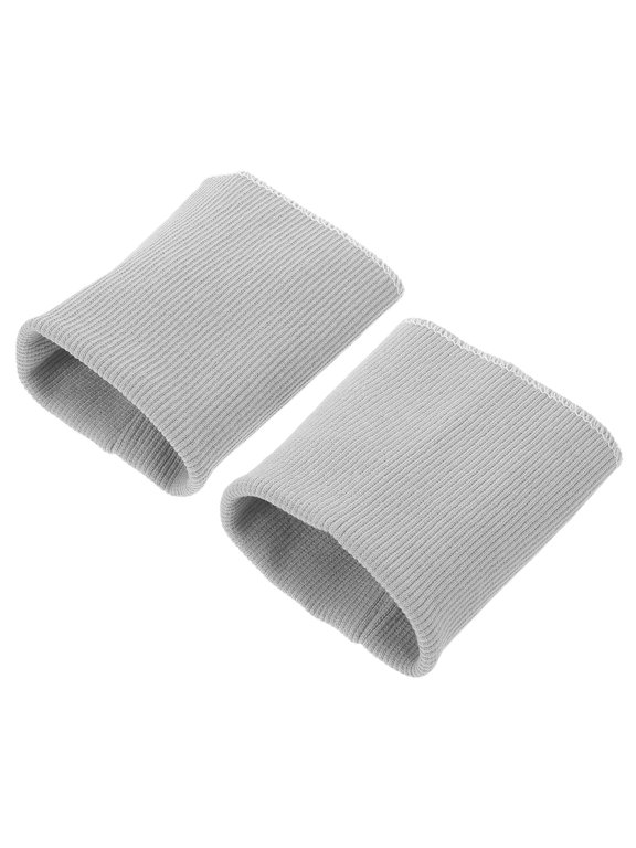 Durable Light Grey Ribbed Cuff Trim for DIY Jacket and Sweatshirt Enhancements