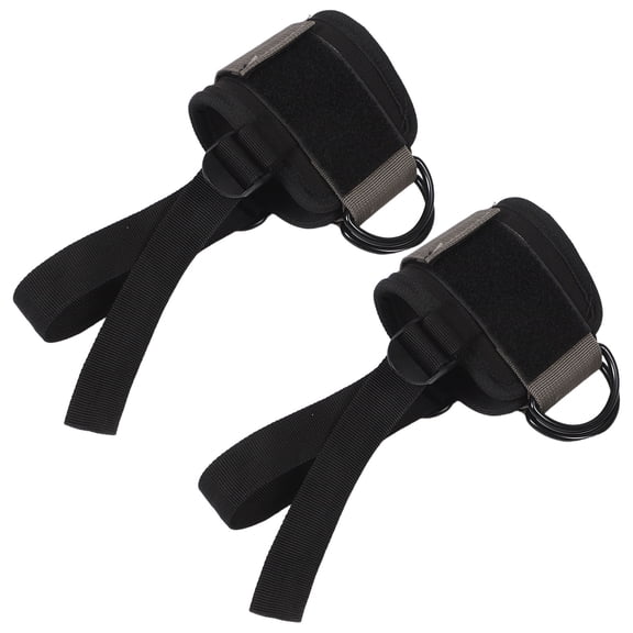 WEUVEB 1Pair Light Brown Ankle Cable Straps for Gym Leg Extensions and Fitness Resistance Training