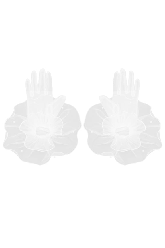 1 Pair Women Lace Gloves Breathable Elegant Style for Wedding Photography