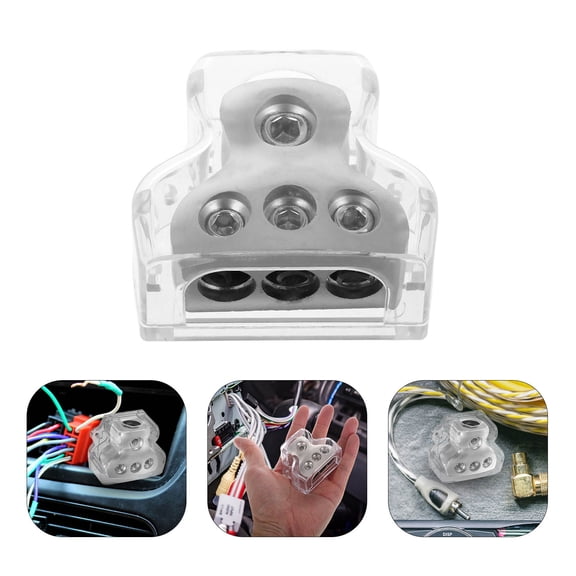 WEUVEB 3-Way Power Distribution Block for Car Audio Amplifiers with Easy Installation and Grounding Solution