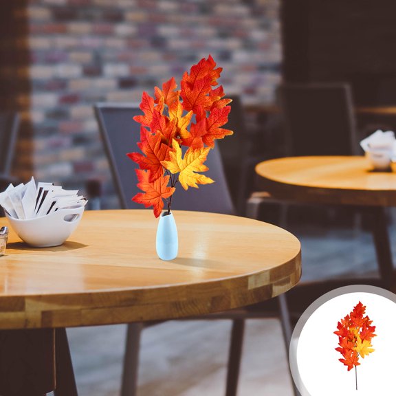 WEUVEB 1Pc Artificial Thanksgiving Maple Shrubs Red Fake Plant for Chic Holiday Home Decor