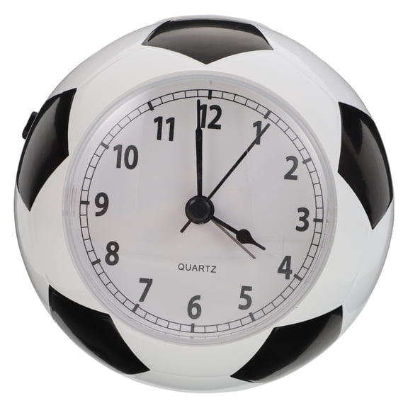 WEUVEB 1Pc Black Desk Ring Bell Alarm Clock Plastic Silent Mute Tabletop Clock