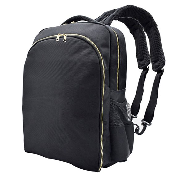 WEUVEB 1Pc Black Polyester Haircutting Tool Storage Backpack with Ergonomic Shoulder Design for Stylists