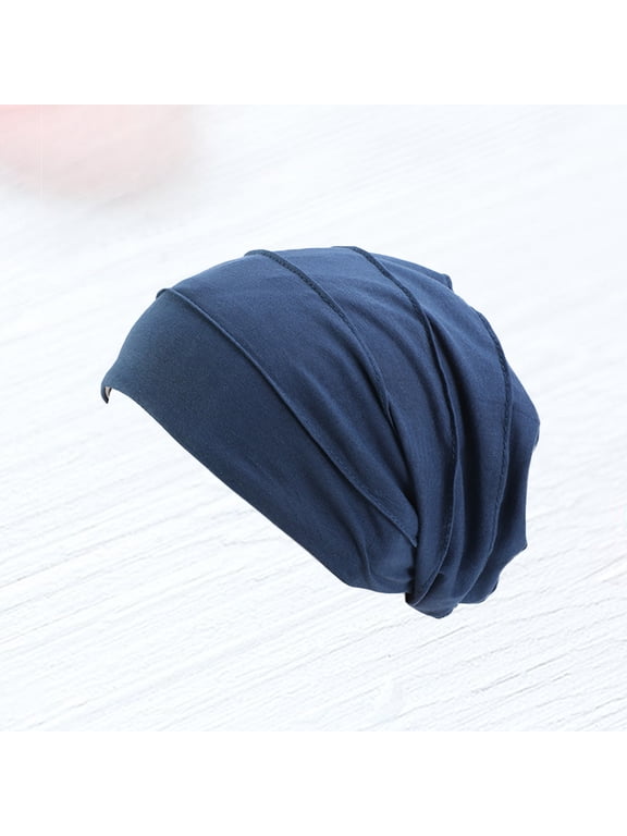 1Pc Blue Woman Sleeping Cap Suitable for Night Use and Makeup Application