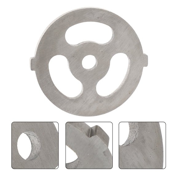 WEUVEB 1Pc Practical Stainless Steel Meat Mincer Plate Sharp Cutting Blade Plated Silver