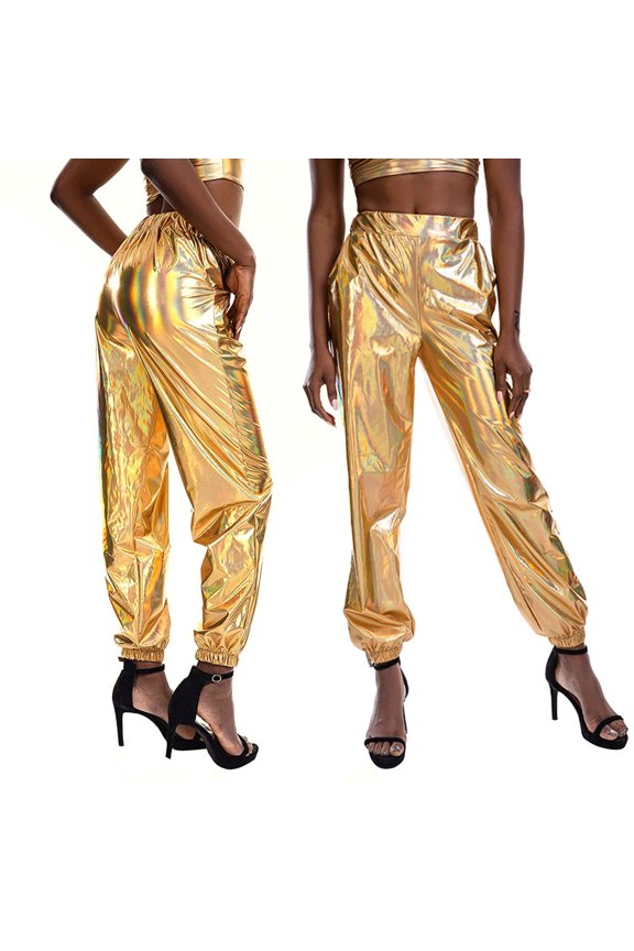 1Pc Loose Casual Pant Female in Golden for Leisure and Special Occasion Wear