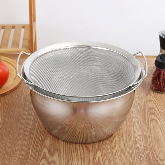 WEUVEB 1Pc Stainless Steel Mesh Net Strainer Multifunctional Kitchen Gadget for Home Use