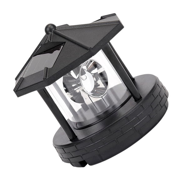 WEUVEB Creative Rotating Solar Lights LED Black for Decoration 1Pc