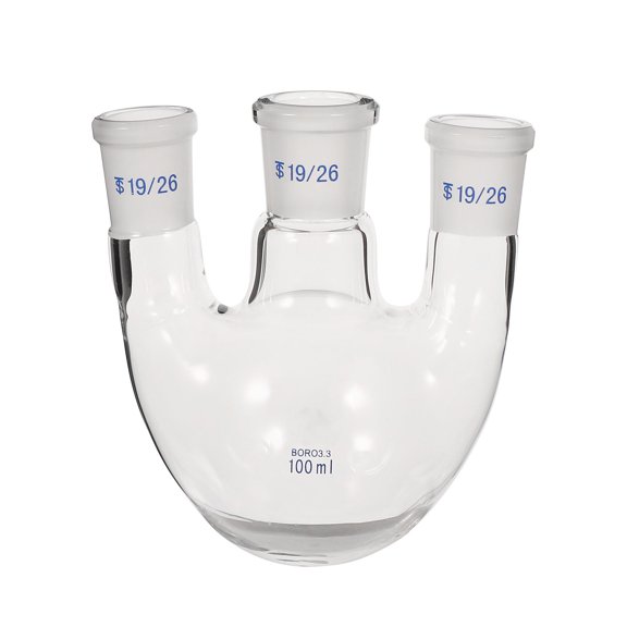 WEUVEB 1Pc Three Neck Boiling Flask for Laboratory Reflux and Distillation Apparatus