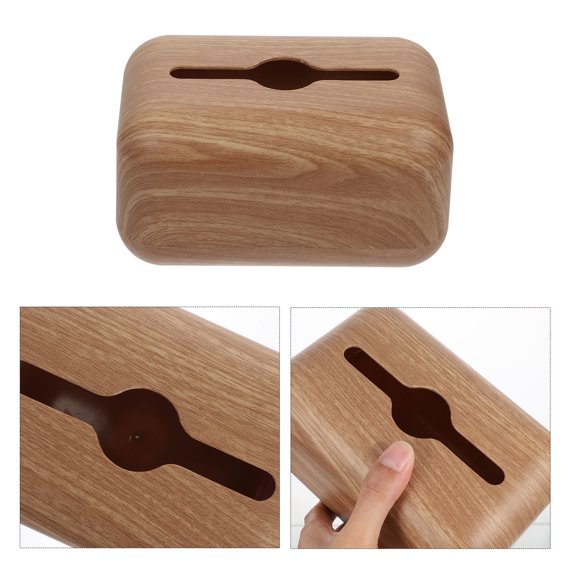 WEUVEB Tissue Holder With Lid Brown Abs 1Set