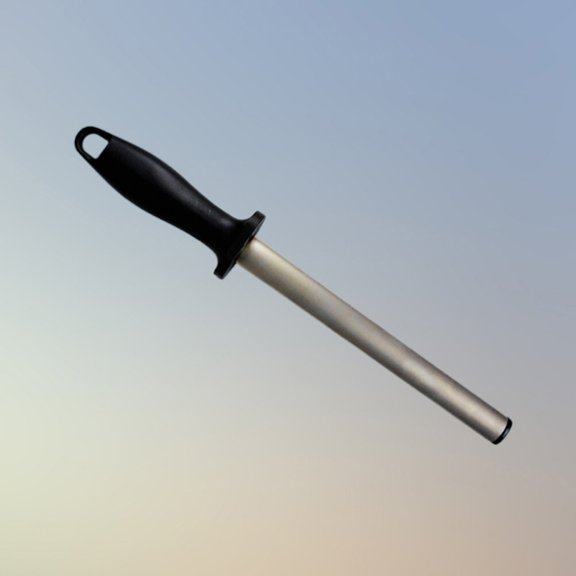 WEUVEB 1Pcs Carbon Steel Sharpening Rod with Rubber Handle for Hunting Tool Sharpening