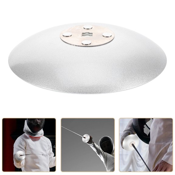WEUVEB 1Pcs Circular White Stainless Steel Fencing Hands Guard for Adults Training Sports Practice