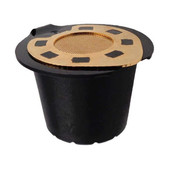 WEUVEB 1Pcs Coffee Filter Basket Golden Reusable Espresso Capsules For Single Cup Coffee Machines