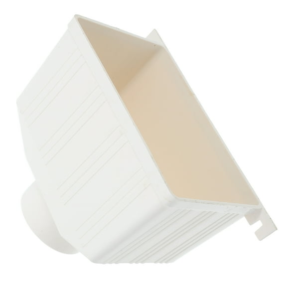 WEUVEB Beige PVC Downspout Diverter for Rainwater Collection on Home Gutters