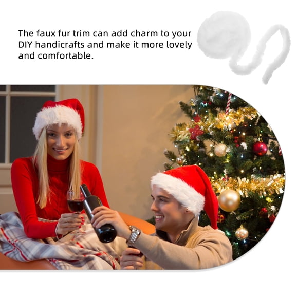 WEUVEB White Artificial Roll Ribbon for Crafts, Christmas Tree Decorations, Wrapping and Holiday Trim Accents