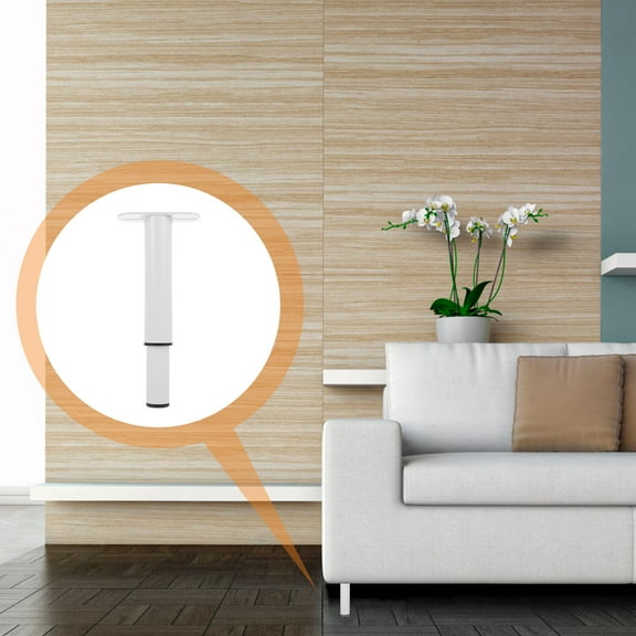 WEUVEB 1Pcs Iron Adjustable Bed Leg Heavy Duty Support Furniture Cabinet Foot White 33X10.8X3.9Cm