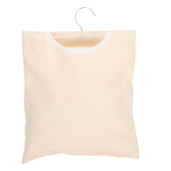 WEUVEB Beige Clothespin Bag with Rotating Hook for Versatile Hanging Storage