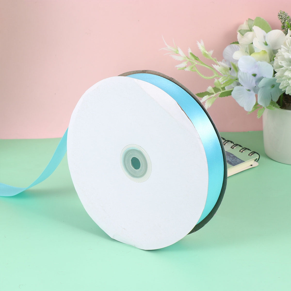WEUVEB 1pcs Ribbon Bouquet Supplies Decorative Wrapping Ribbon Sky-blue for Holiday Packages and Birthdays