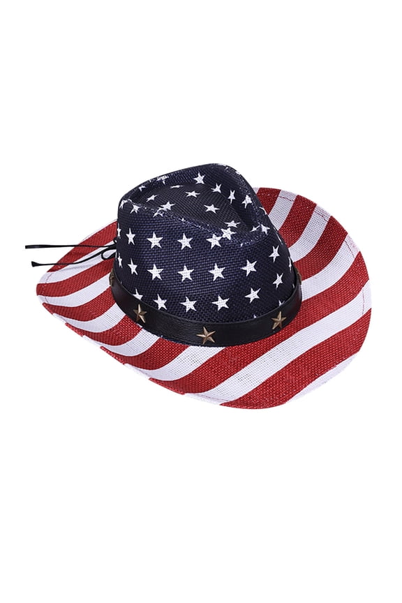 Red Straw Woven Sun Hat Unisex Outdoor Sun Hat for BBQs Beach Hiking 1 Pc