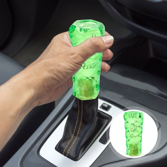 WEUVEB Universal Acrylic Car Shift Knob Light Green Stylish Gear Stick Replacement Driving Comfort