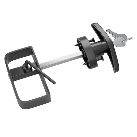 WEUVEB Black T-Handle Lock Set, Zinc Alloy Iron Pom, Sturdy for Barn and Garage 1Set