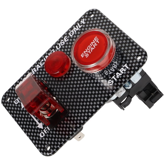 WEUVEB 1Set Black Racing Car Ignition Switch Engine Starter Lightweight Durable