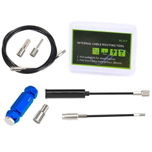 WEUVEB Aluminum Alloy Bike Internal Cable Routing Tool, Blue, Easy to Use
