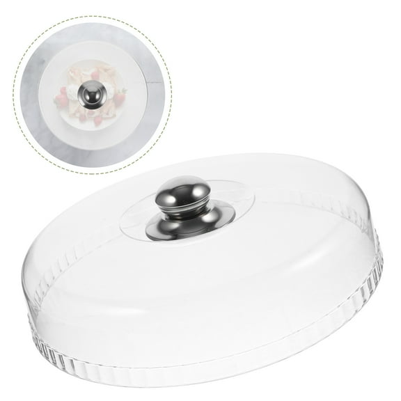 Clear Plastic Food Dome Cover Round Fruit Bowl Cake Stand Cloche Tent for Shelf Decor and Food Serving
