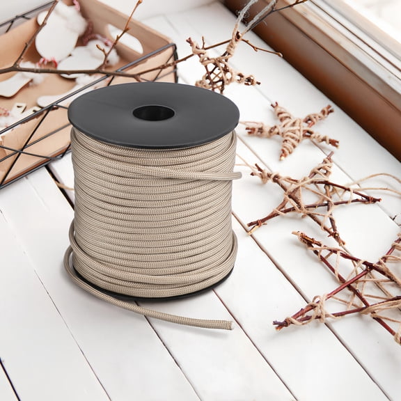 WEUVEB 1 Set Rescue Rope Parachute Cord Beige Windproof Emergency Use For Camping Hiking Outdoor Adventures