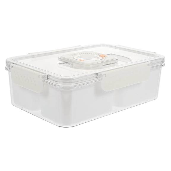 WEUVEB 1-Pack Divided Spice Container with PP Material, Multi-Compartment Seasoning Organizer for Kitchen