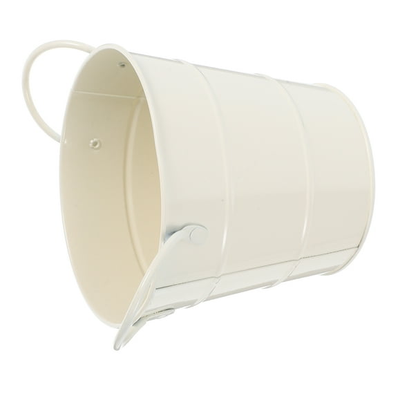 WEUVEB 1Set Countertop Trash Bin Galvanized Trash Bucket Rustic Design For Home Use