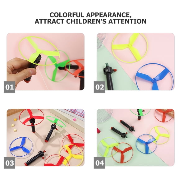 WEUVEB Flying Disc Saucer Launcher Set, Plastic Outdoor Toy with Smooth for Kids and Adults