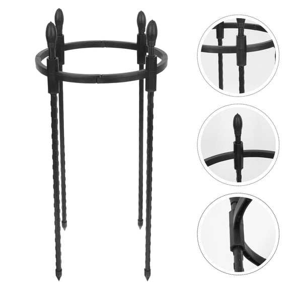 WEUVEB 1Set Garden Vegetable Trellis Round Plant Support Stand Plastic Covered Steel Tube 15.7x7.9in