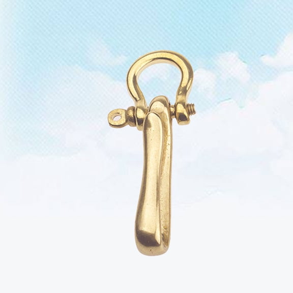 WEUVEB 1Set Golden U Shaped Fob Belt Hook Key Chain Buckle for Men Women