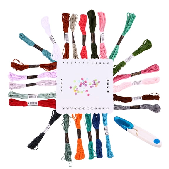 WEUVEB 1Set Handheld Lanyards Tool Kit with Knitting Needle and Beads for Crafting Bracelets