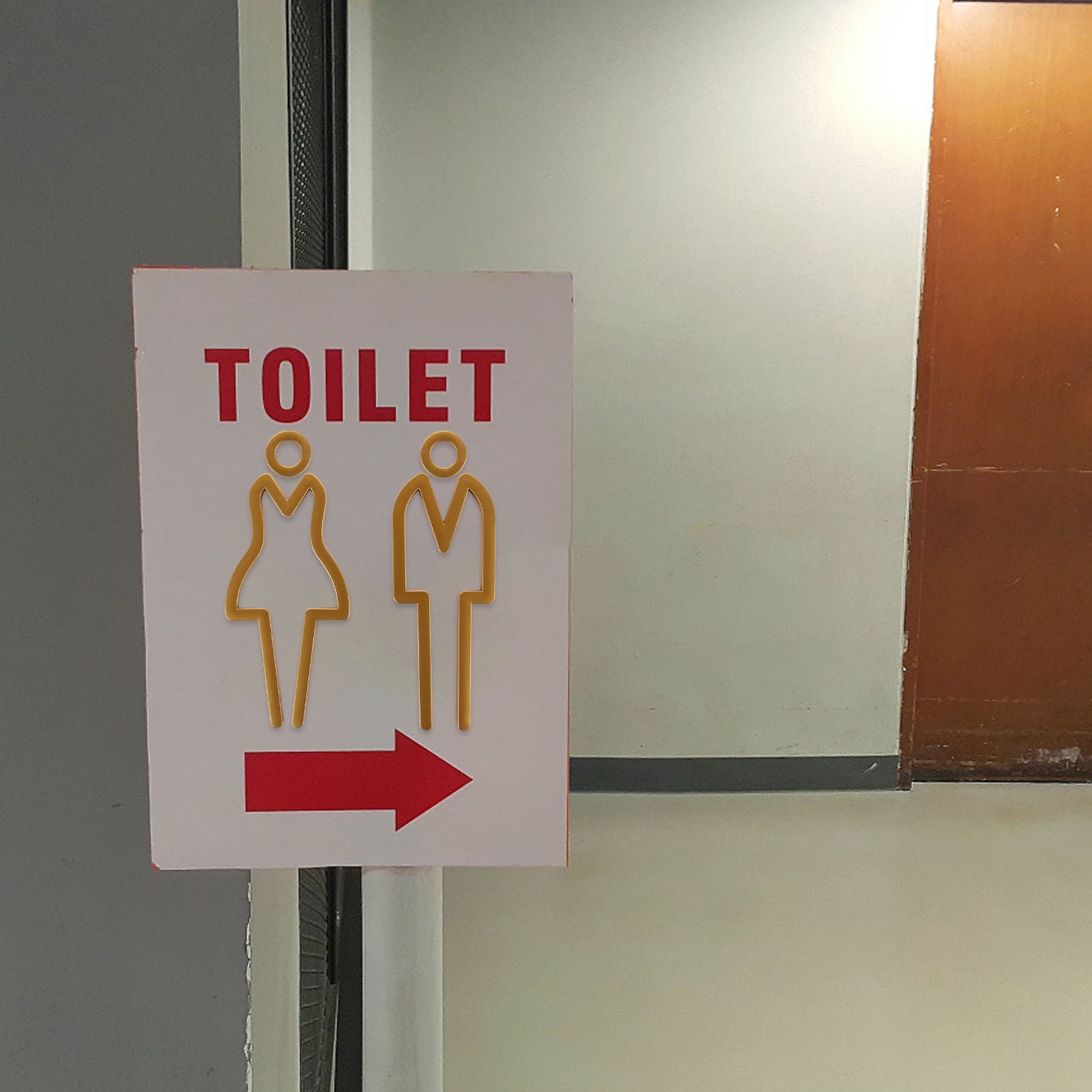 WEUVEB 1Set Metal Toilet Identification Signs 3D Hollow-out Design for ...