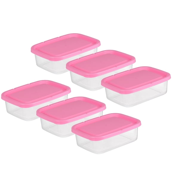 WEUVEB 1Set Pink Fast Food Box with Smooth Surface Easy to Clean and Reusable Sealing Box
