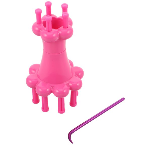 WEUVEB 1Set Rosy Double Ended Knitting Dolly for Yarn Craft with Beginner Friendly Tutorials