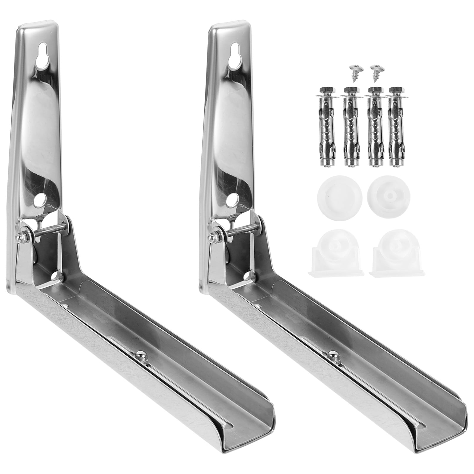 WEUVEB 1Set Stainless Steel Microwave Oven Holder Wall-mounted for Home Kitchen Organization