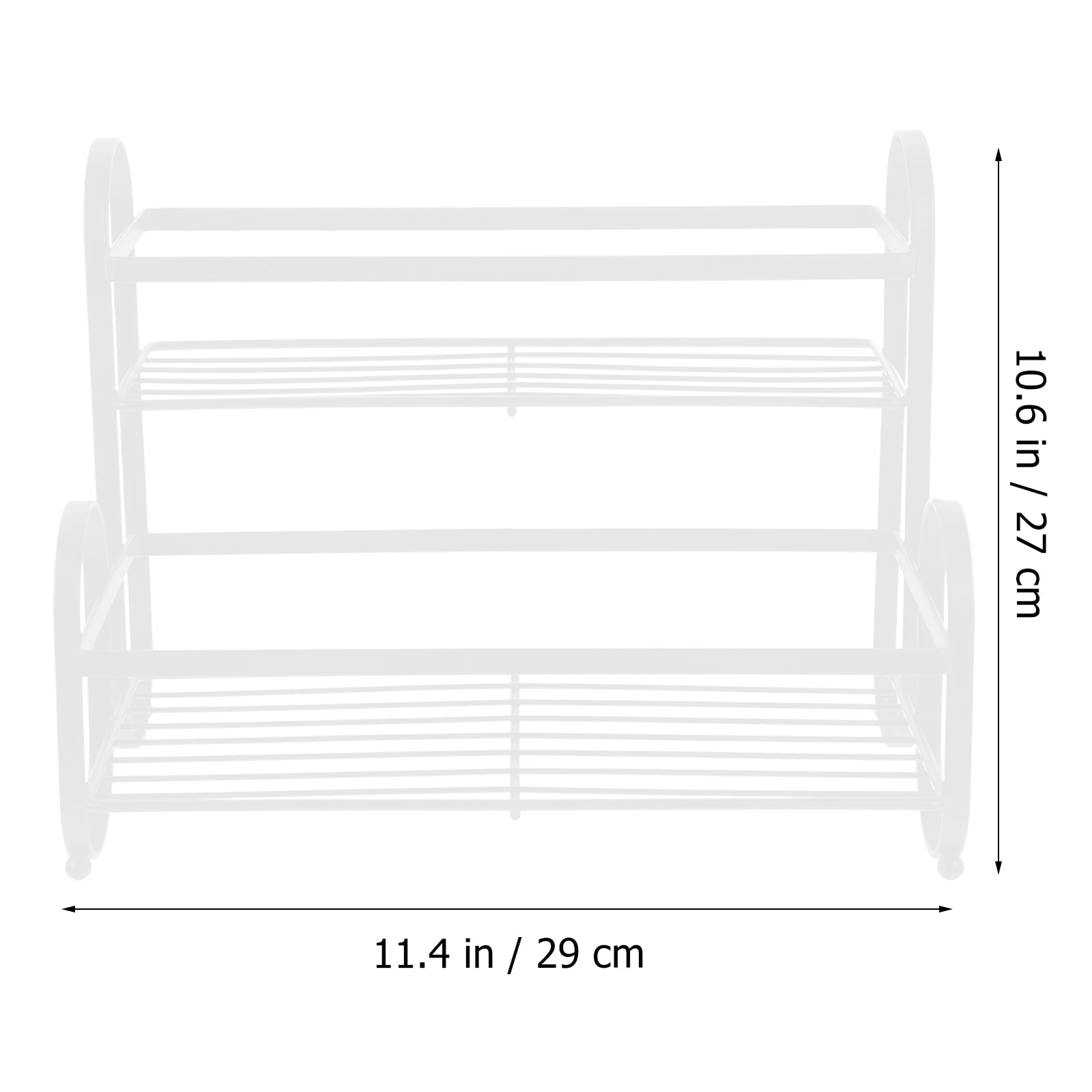 WEUVEB 1 Set White Iron Tabletop Spice Rack with Space-Saving Design ...