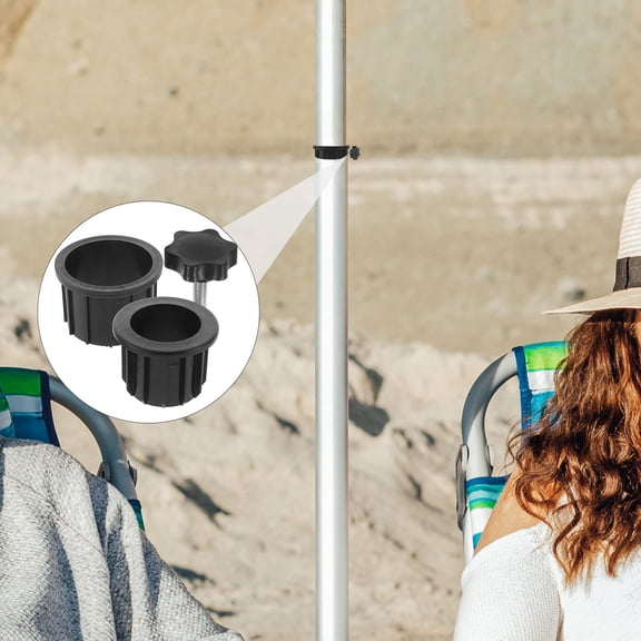 WEUVEB 1Set Heavy Duty Plastic Umbrella Base Stand Caps for Patio and Beach Umbrella Stability